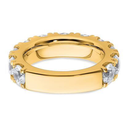 True Origin 14K Yellow Gold 5 carat Lab Grown Diamond VS+ F+ Complete Round Eleven Stone Ring