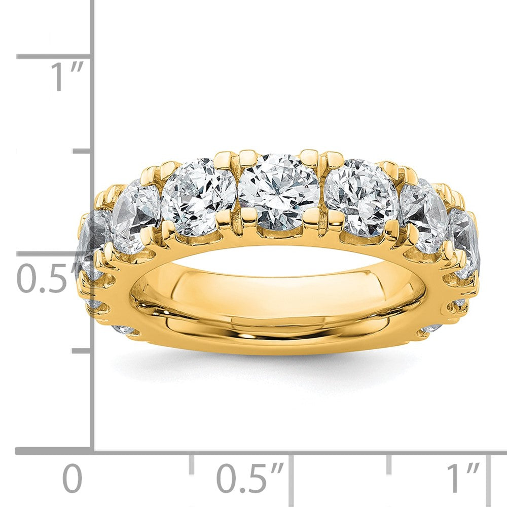 True Origin 14K Yellow Gold 5 carat Lab Grown Diamond VS+ F+ Complete Round Eleven Stone Ring