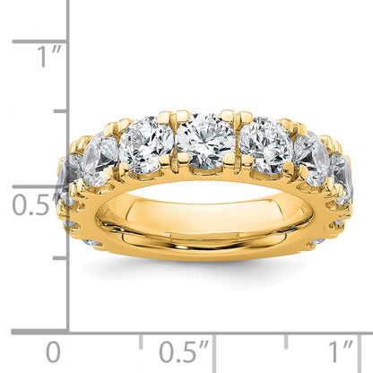True Origin 14K Yellow Gold 5 carat Lab Grown Diamond VS+ F+ Complete Round Eleven Stone Ring