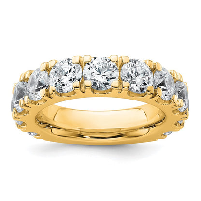 True Origin 14K Yellow Gold 5 carat Lab Grown Diamond VS+ F+ Complete Round Eleven Stone Ring