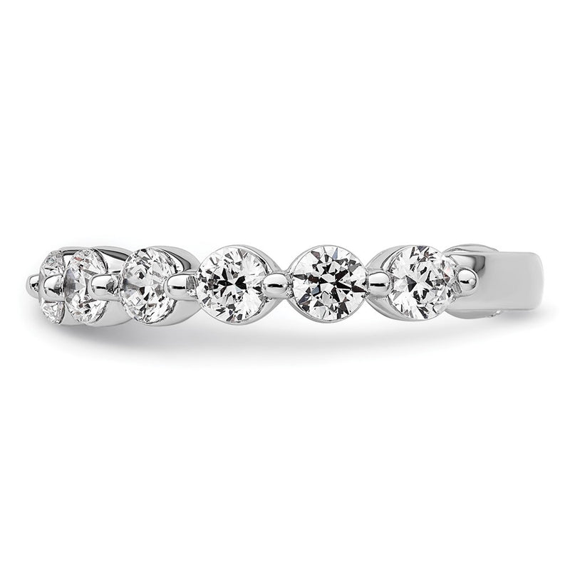 True Origin 14K White Gold 1 1/2 carat Lab Grown Diamond VS+ F+ Complete Round Thirteen Stone Ring