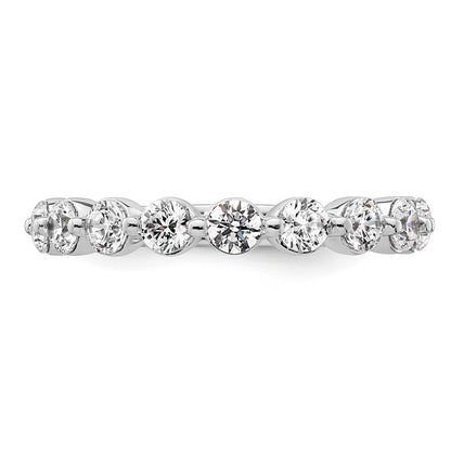 True Origin 14K White Gold 1 1/2 carat Lab Grown Diamond VS+ F+ Complete Round Thirteen Stone Ring