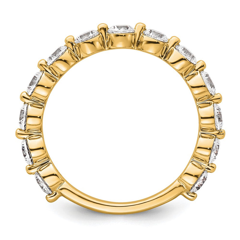 14K Yellow Gold True Origin 1 1/2 Carat Lab Grown Diamond Vs D E F Complete Thirteen Stone Ring