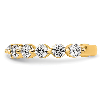 14K Yellow Gold True Origin 1 1/2 Carat Lab Grown Diamond Vs D E F Complete Thirteen Stone Ring