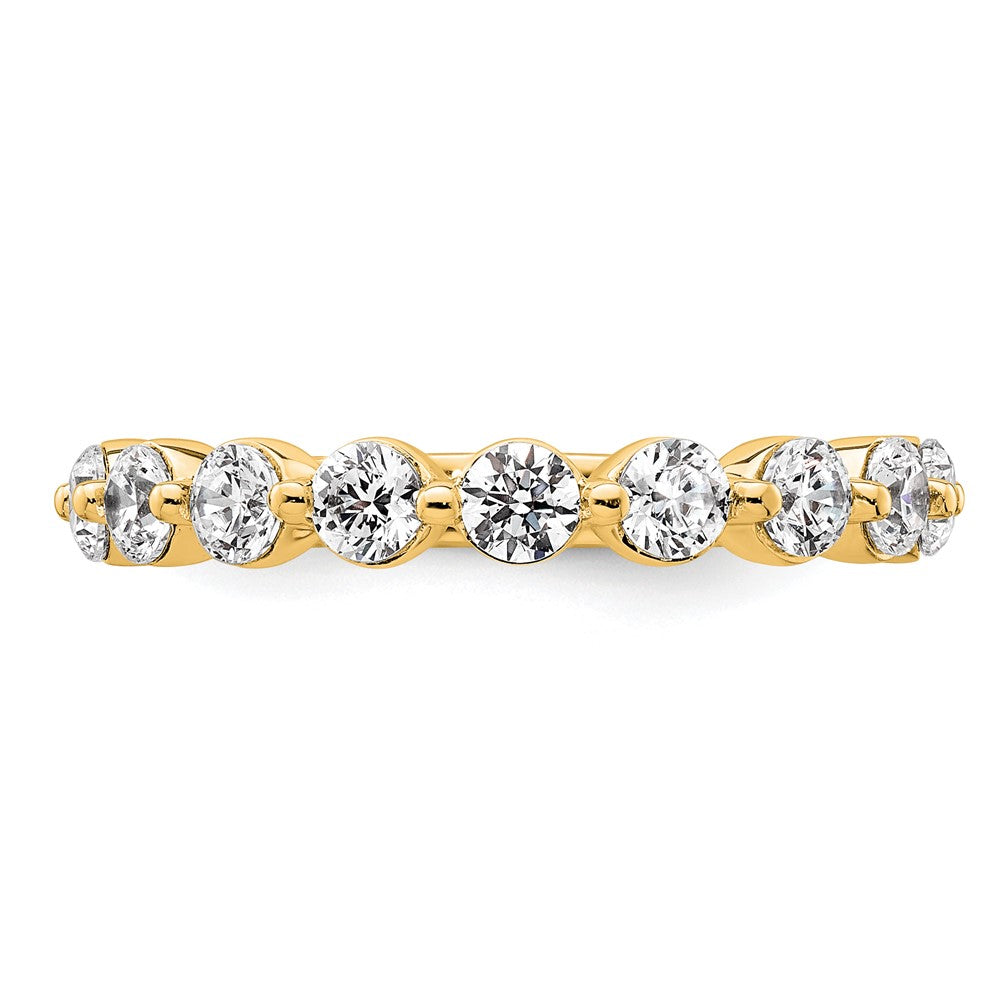 14K Yellow Gold True Origin 1 1/2 Carat Lab Grown Diamond Vs D E F Complete Thirteen Stone Ring