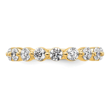 14K Yellow Gold True Origin 1 1/2 Carat Lab Grown Diamond Vs D E F Complete Thirteen Stone Ring
