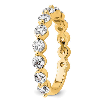 14K Yellow Gold True Origin 1 1/2 Carat Lab Grown Diamond Vs D E F Complete Thirteen Stone Ring