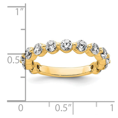 14K Yellow Gold True Origin 1 1/2 Carat Lab Grown Diamond Vs D E F Complete Thirteen Stone Ring