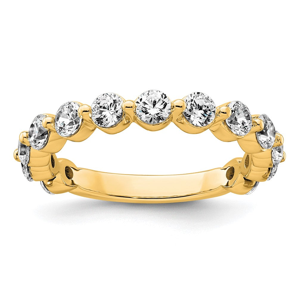 14K Yellow Gold True Origin 1 1/2 Carat Lab Grown Diamond Vs D E F Complete Thirteen Stone Ring