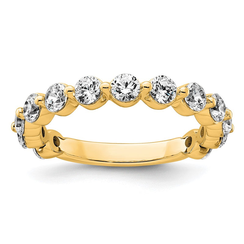 14K Yellow Gold True Origin 1 1/2 Carat Lab Grown Diamond Vs D E F Complete Thirteen Stone Ring