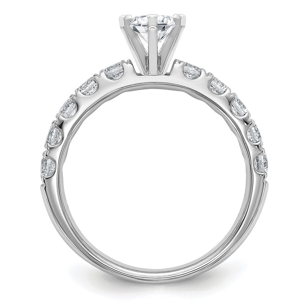 14K White Gold Certified Lab Grown Diamond Vs Def 1Ct Oval Center Ring