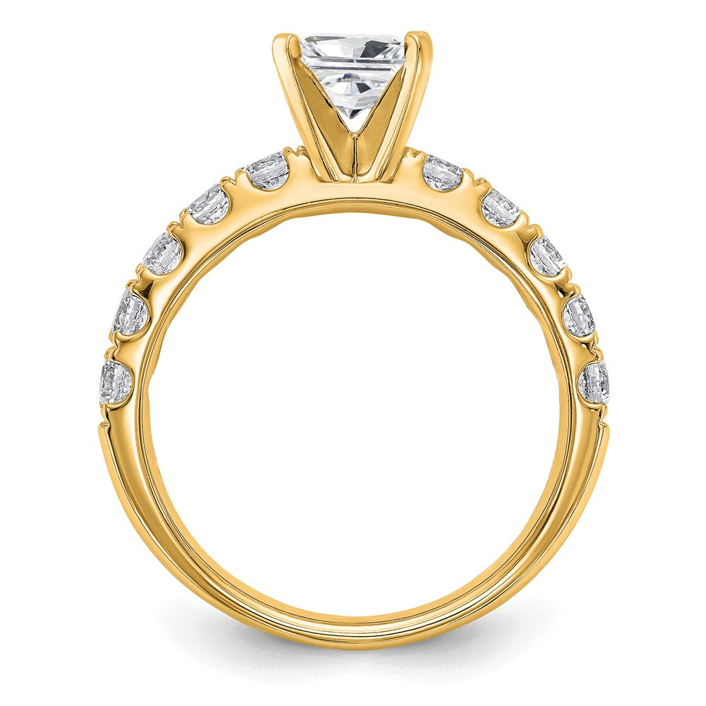 14K Yellow Gold Certified Lab Grown Diamond Vs Def 1Ct Princess Center Ring