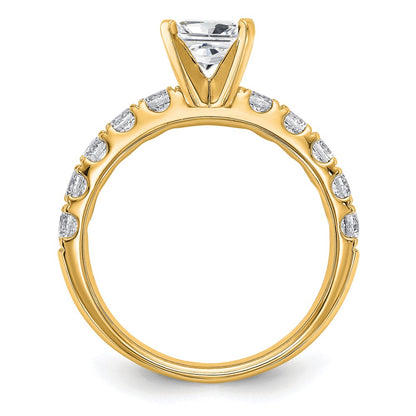 14K Yellow Gold Certified Lab Grown Diamond Vs Def 1Ct Princess Center Ring