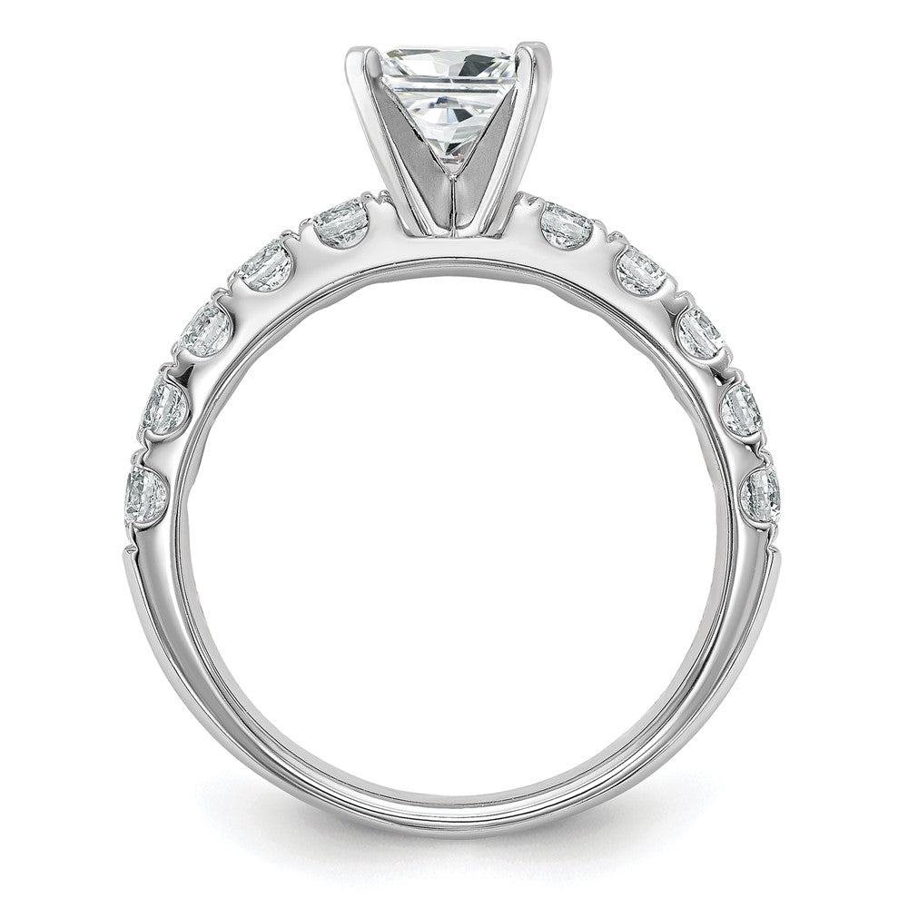 14K White Gold Certified Lab Grown Diamond Vs Def 1Ct Round Center Ring