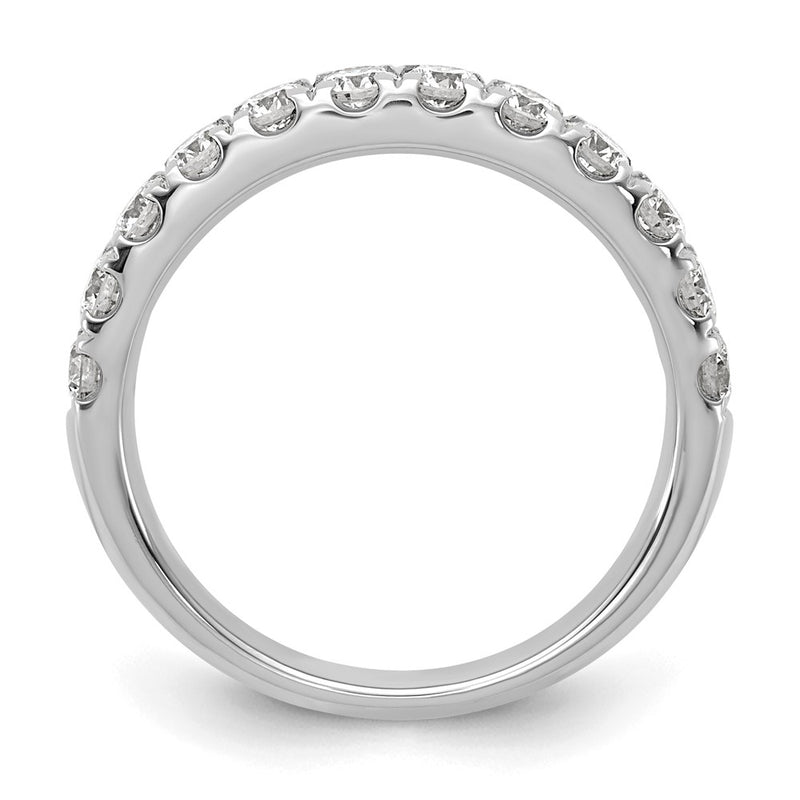14K White Gold 7/8 carat Lab Grown Diamond VS+ F+ Complete Wedding Band Ring