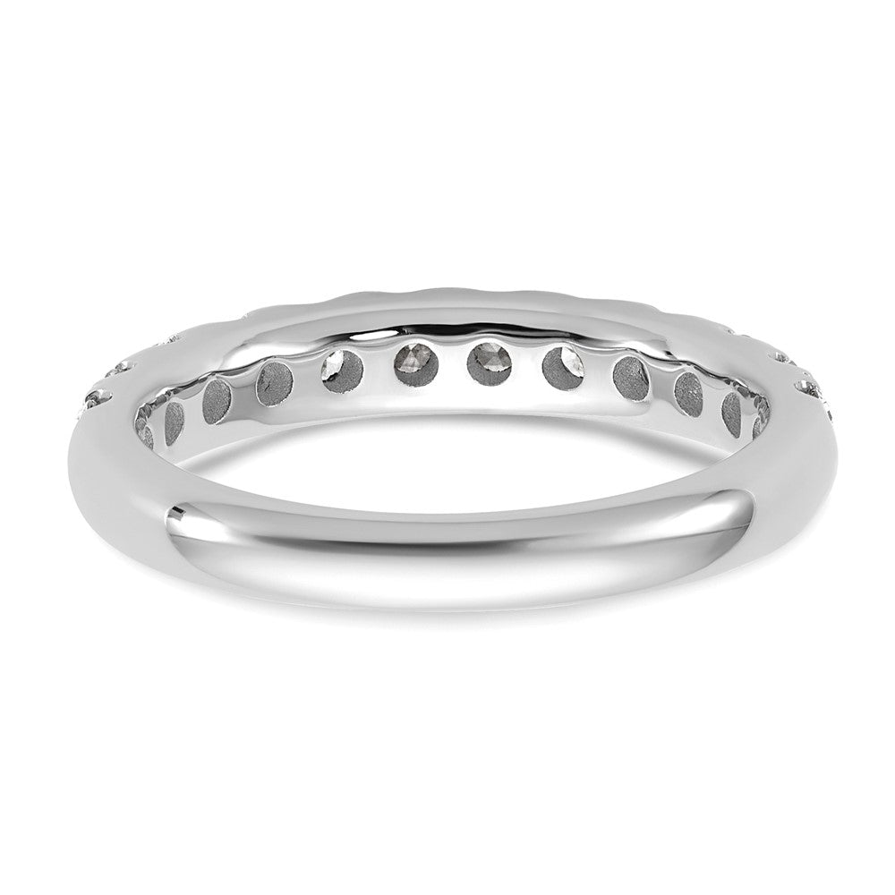 14K White Gold 7/8 carat Lab Grown Diamond VS+ F+ Complete Wedding Band Ring