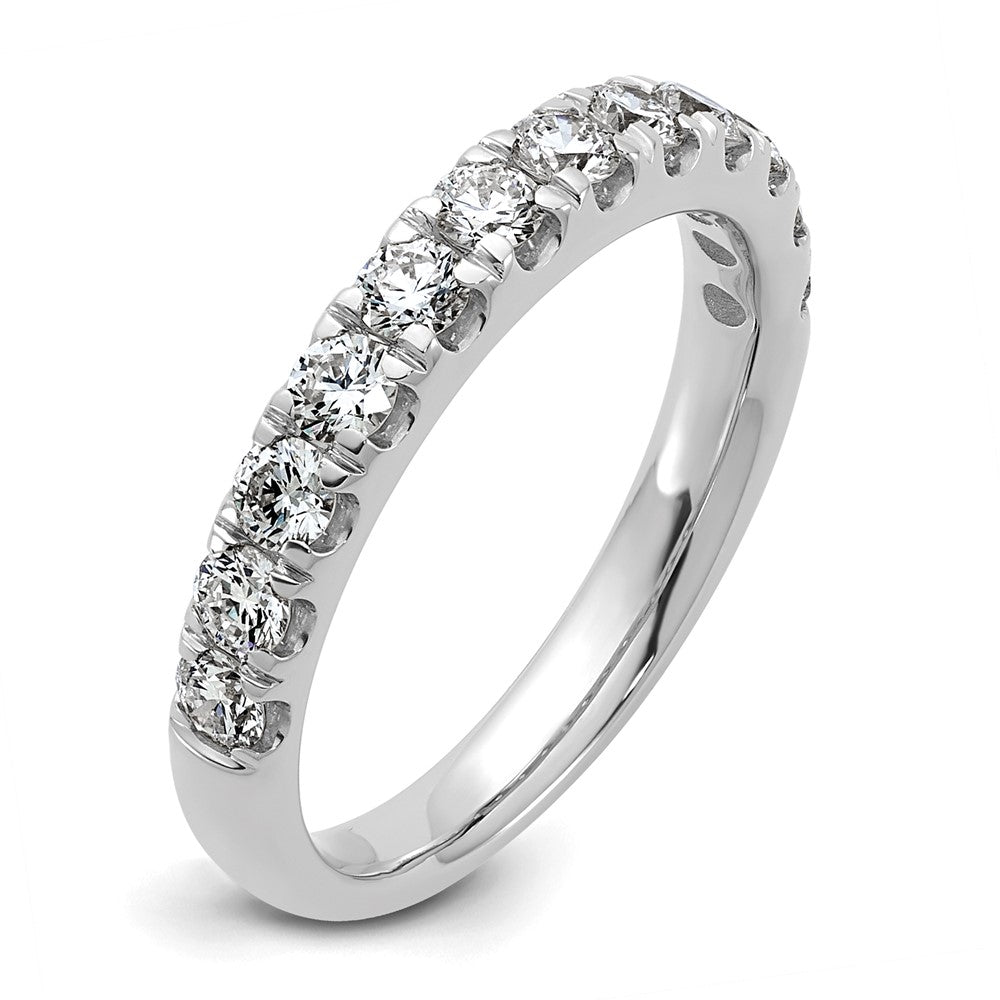 14K White Gold 7/8 carat Lab Grown Diamond VS+ F+ Complete Wedding Band Ring