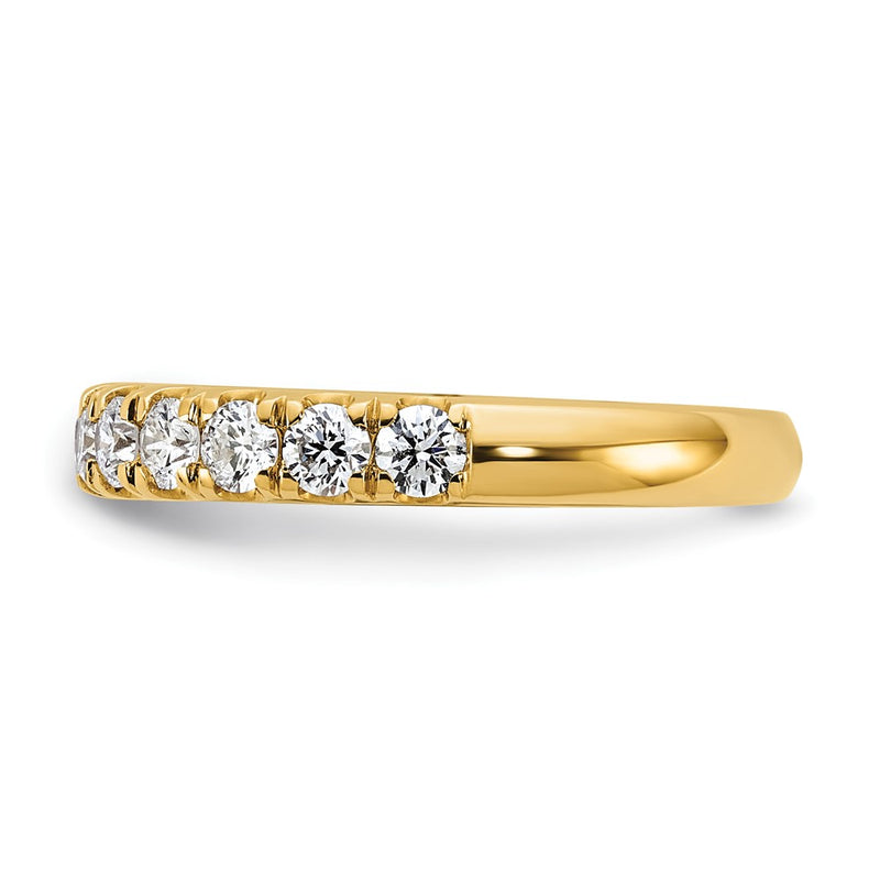 14K Yellow Gold 7/8 carat Lab Grown Diamond VS+ F+ Complete Wedding Band Ring