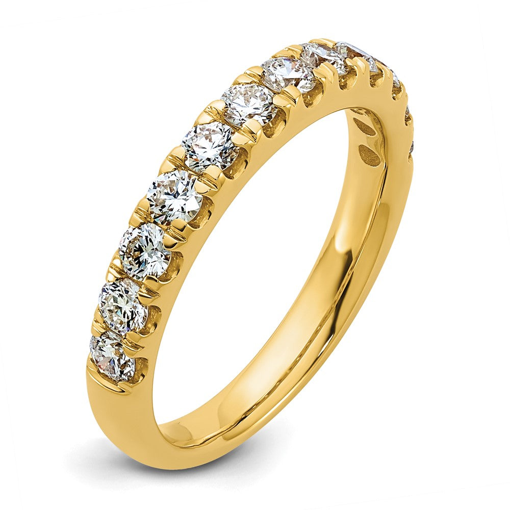 14K Yellow Gold 7/8 carat Lab Grown Diamond VS+ F+ Complete Wedding Band Ring