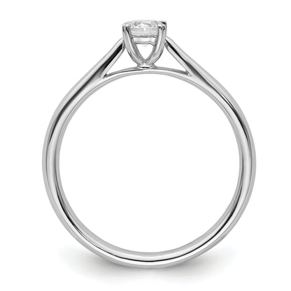 14K White Gold True Origin 1/4 Carat Lab Grown Diamond Vs+ F+ Round Solitaire Engagement Ring