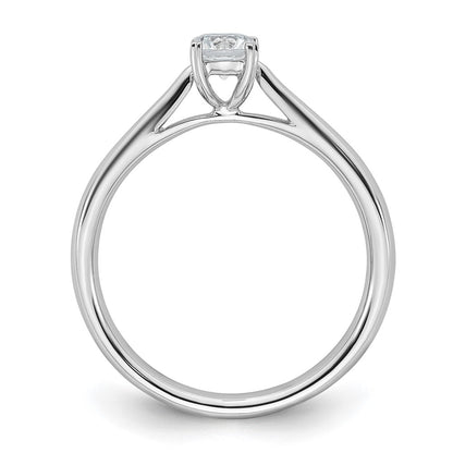 True Origin 14K White Gold 1/3 carat Lab Grown Diamond VS+ F+ Complete Round Solitaire Ring
