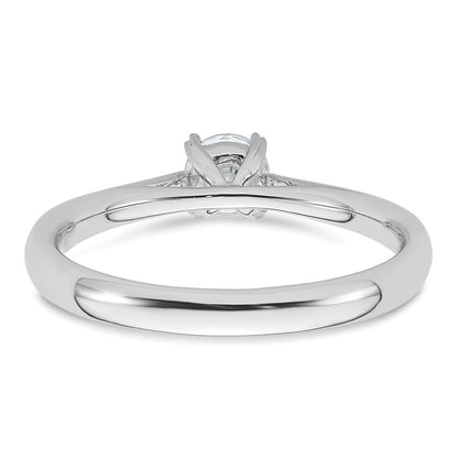 True Origin 14K White Gold 1/3 carat Lab Grown Diamond VS+ F+ Complete Round Solitaire Ring
