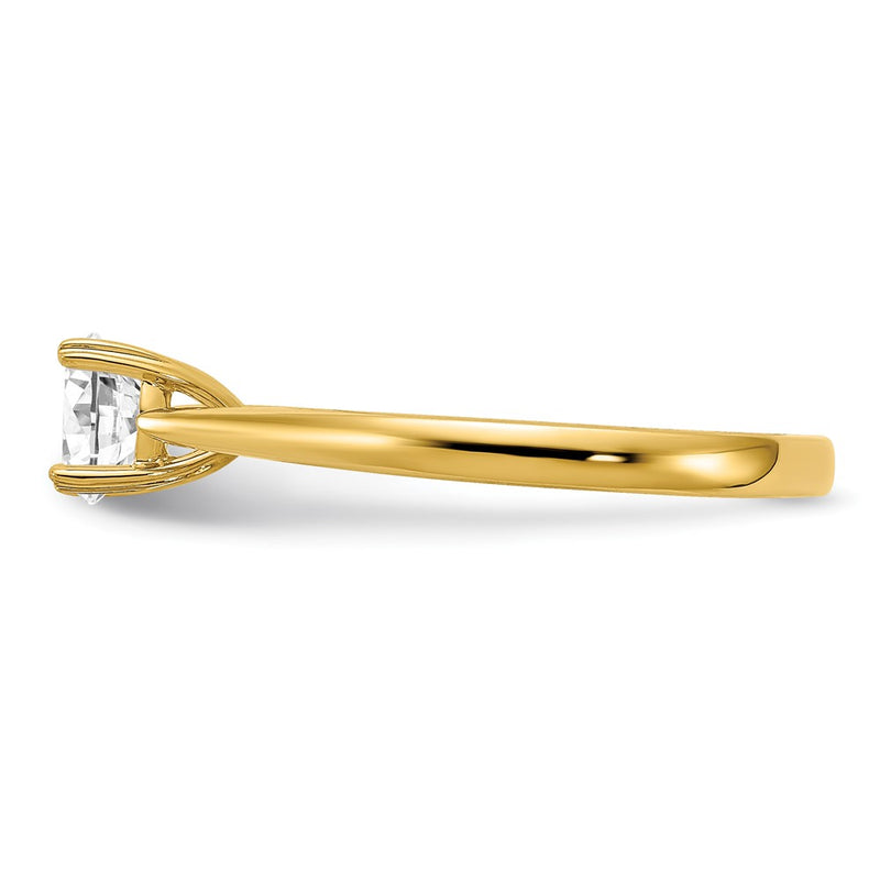 True Origin 14K Yellow Gold 1/2 carat Lab Grown Diamond VS+ F+ Complete Round Solitaire Ring