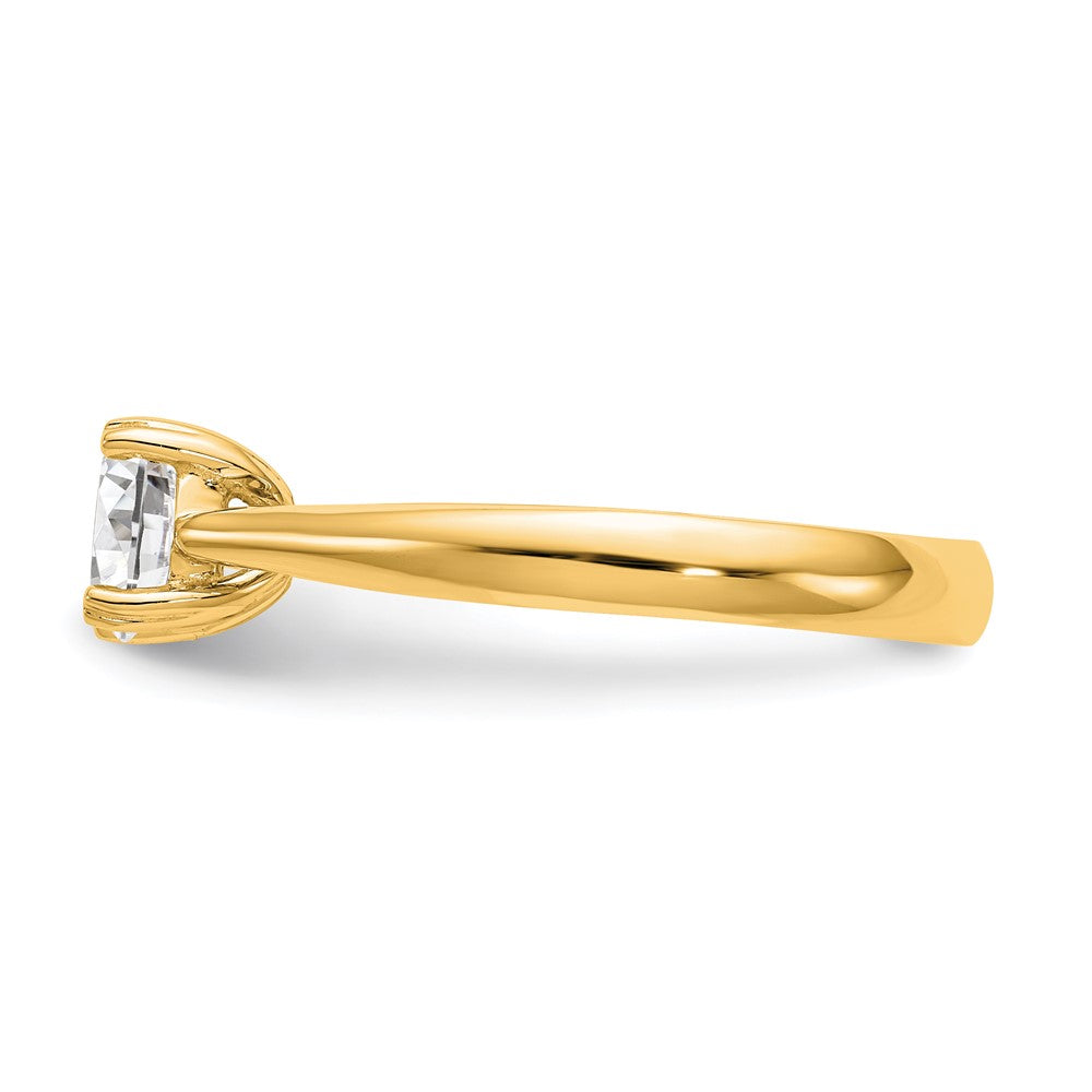 True Origin 14K 1/4 carat Certified Complete Lab Grown Diamond VS+ F+ Round Solitaire Engagement Ring