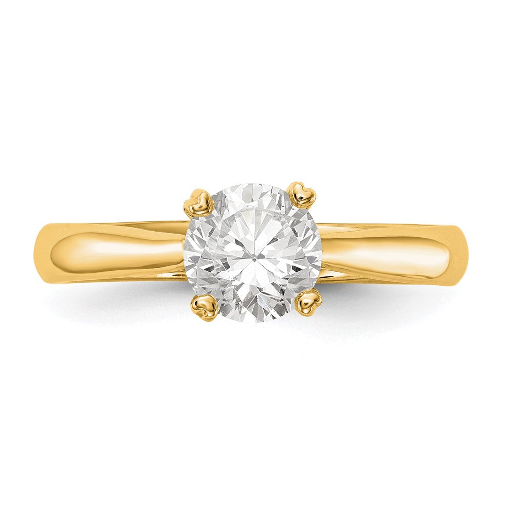 True Origin 14K 1/4 carat Certified Complete Lab Grown Diamond VS+ F+ Round Solitaire Engagement Ring