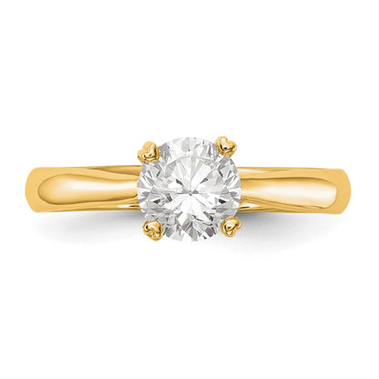 True Origin 14K 1/4 carat Certified Complete Lab Grown Diamond VS+ F+ Round Solitaire Engagement Ring
