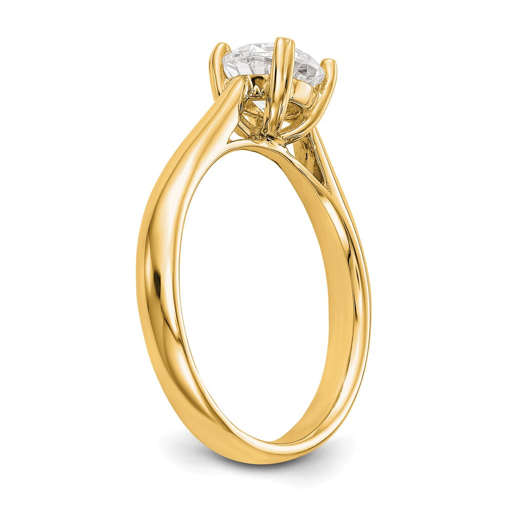 True Origin 14K 1/4 carat Certified Complete Lab Grown Diamond VS+ F+ Round Solitaire Engagement Ring