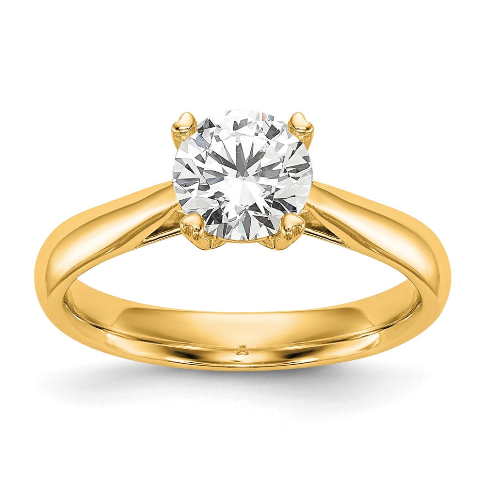 True Origin 14K 1/3 carat Certified Complete Lab Grown Diamond VS+ F+ Round Solitaire Engagement Ring