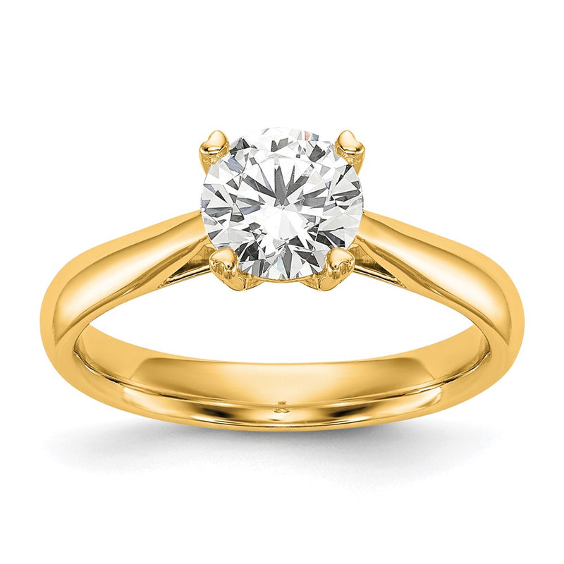 True Origin 14K 1/3 carat Certified Complete Lab Grown Diamond VS+ F+ Round Solitaire Engagement Ring