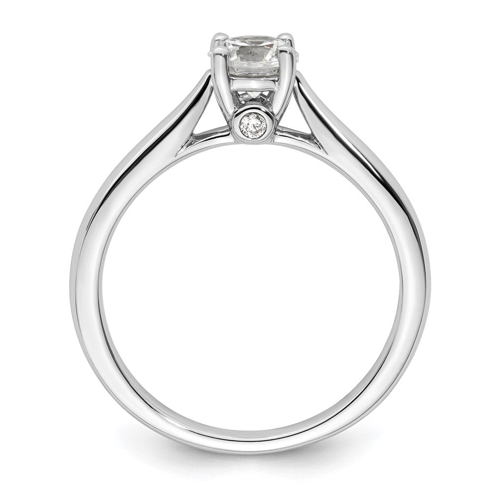 14K White Gold Simulated Diamond Engagement Ring