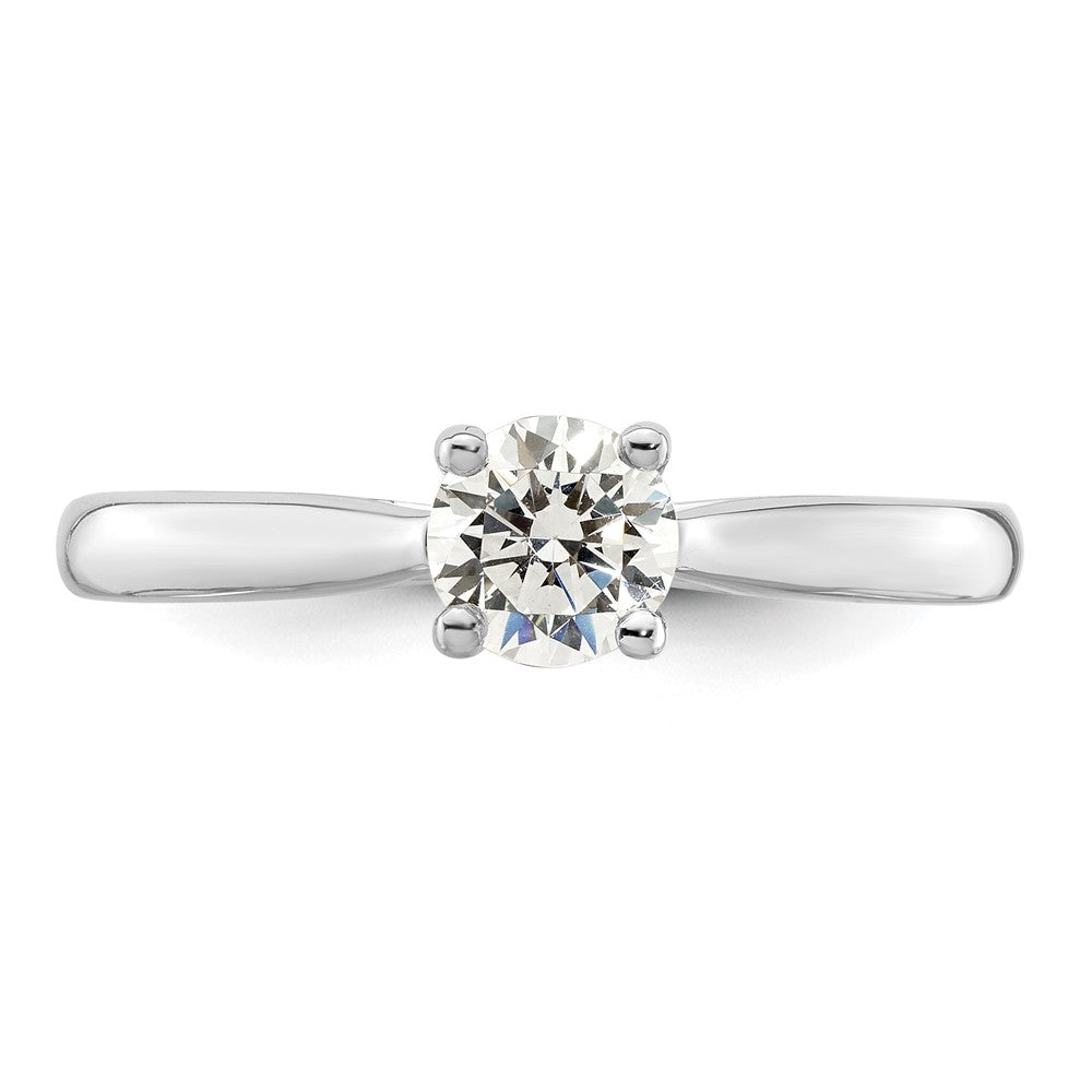 14K White Gold Simulated Diamond Engagement Ring