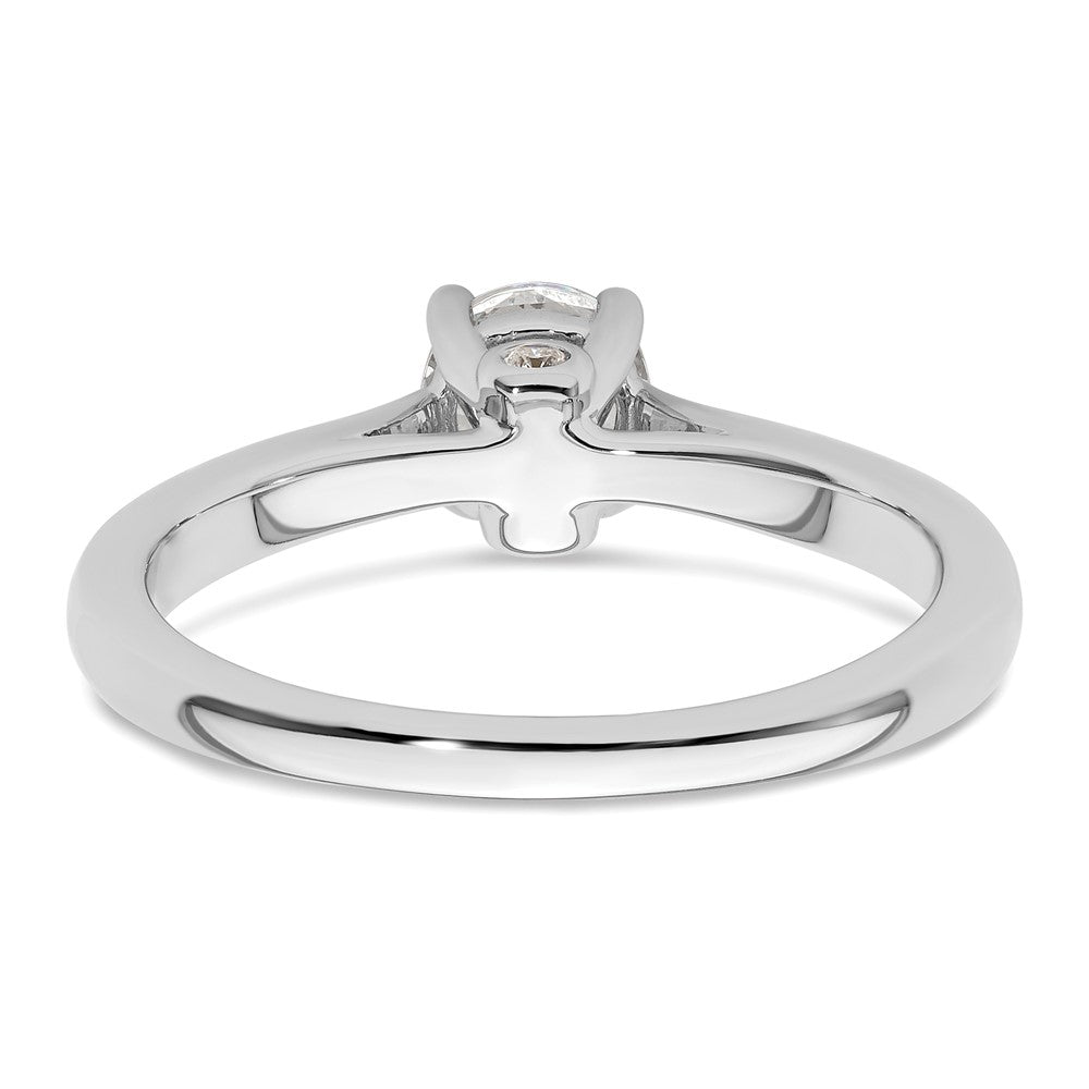 14K White Gold Simulated Diamond Engagement Ring