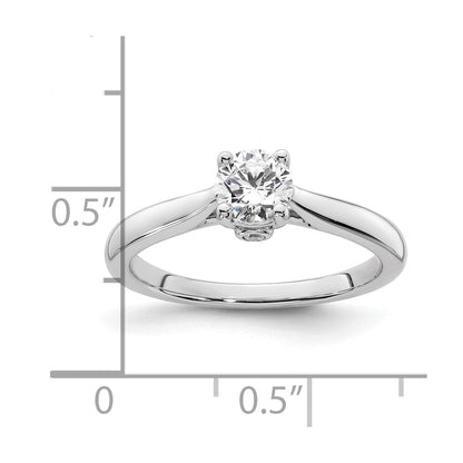 14K White Gold Simulated Diamond Engagement Ring