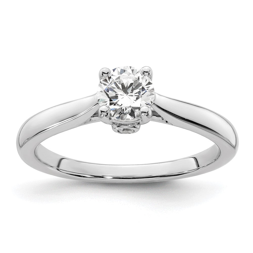 14K White Gold Simulated Diamond Engagement Ring