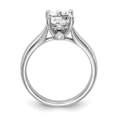 14K White Gold Simulated Diamond Engagement Ring