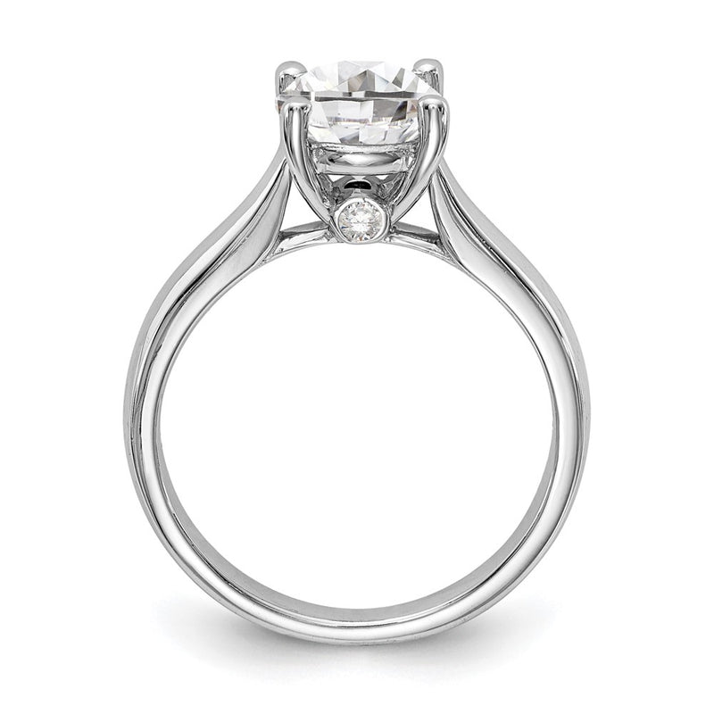 14K White Gold Simulated Diamond Engagement Ring