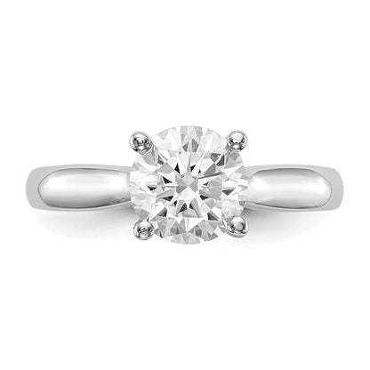 14K White Gold Simulated Diamond Engagement Ring