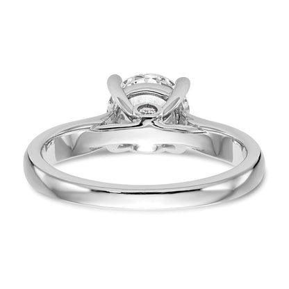14K White Gold Simulated Diamond Engagement Ring