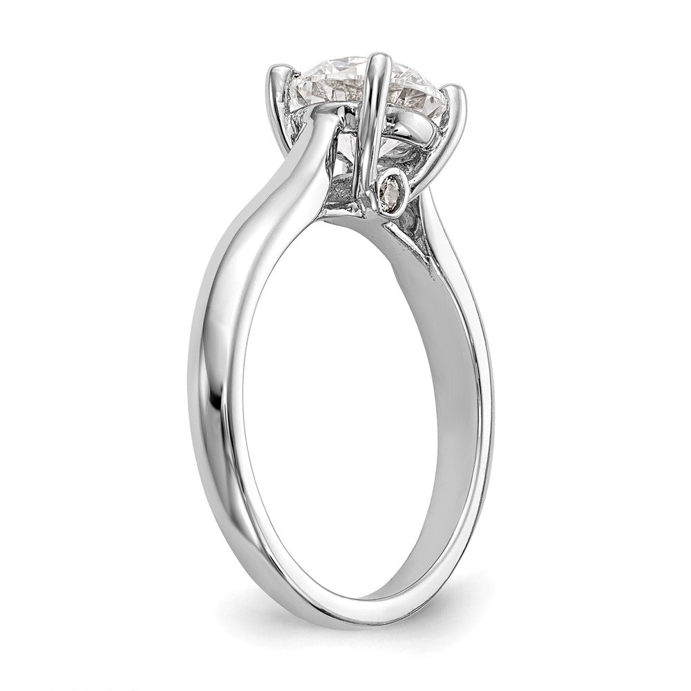 14K White Gold Simulated Diamond Engagement Ring