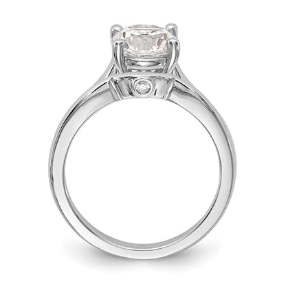 14K White Gold Simulated Diamond Engagement Ring
