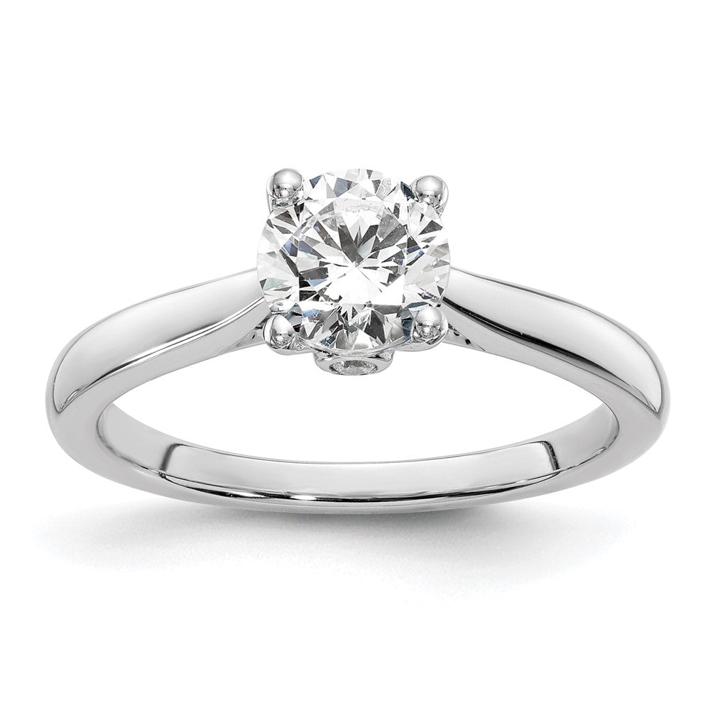 14K White Gold Simulated Diamond Engagement Ring