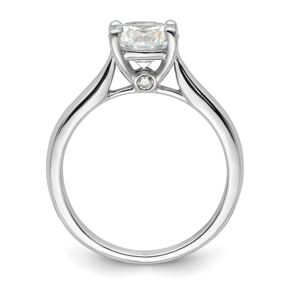 14K White Gold Simulated Diamond Engagement Ring
