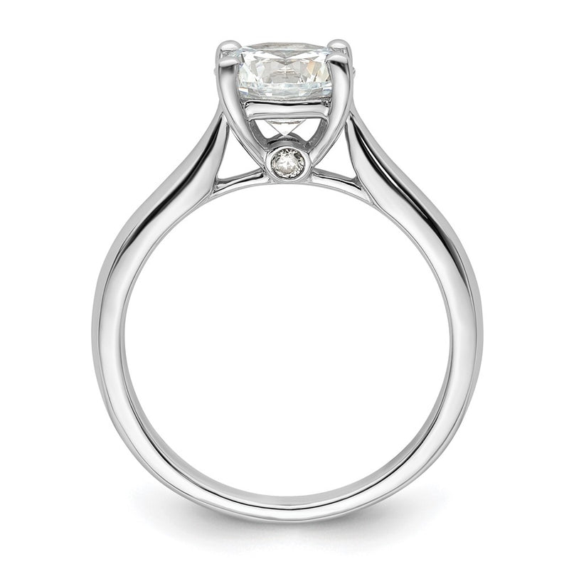 14K White Gold Simulated Diamond Engagement Ring