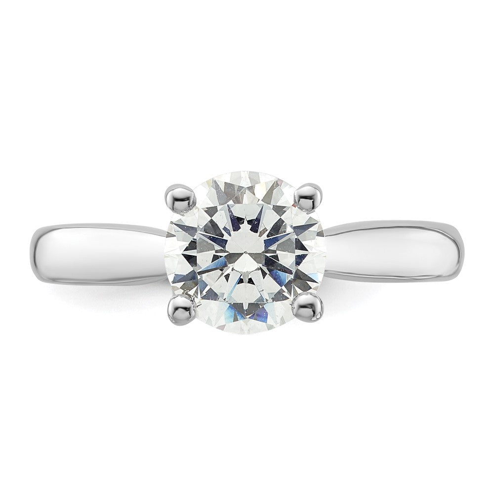 14K White Gold Simulated Diamond Engagement Ring