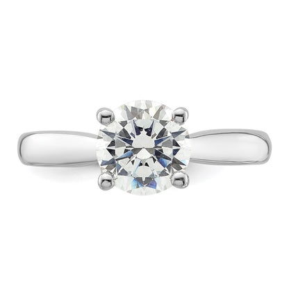 14K White Gold Simulated Diamond Engagement Ring