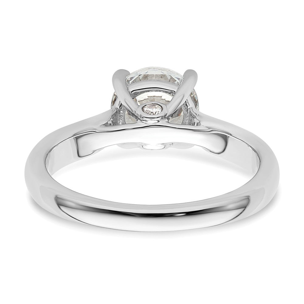 14K White Gold Simulated Diamond Engagement Ring